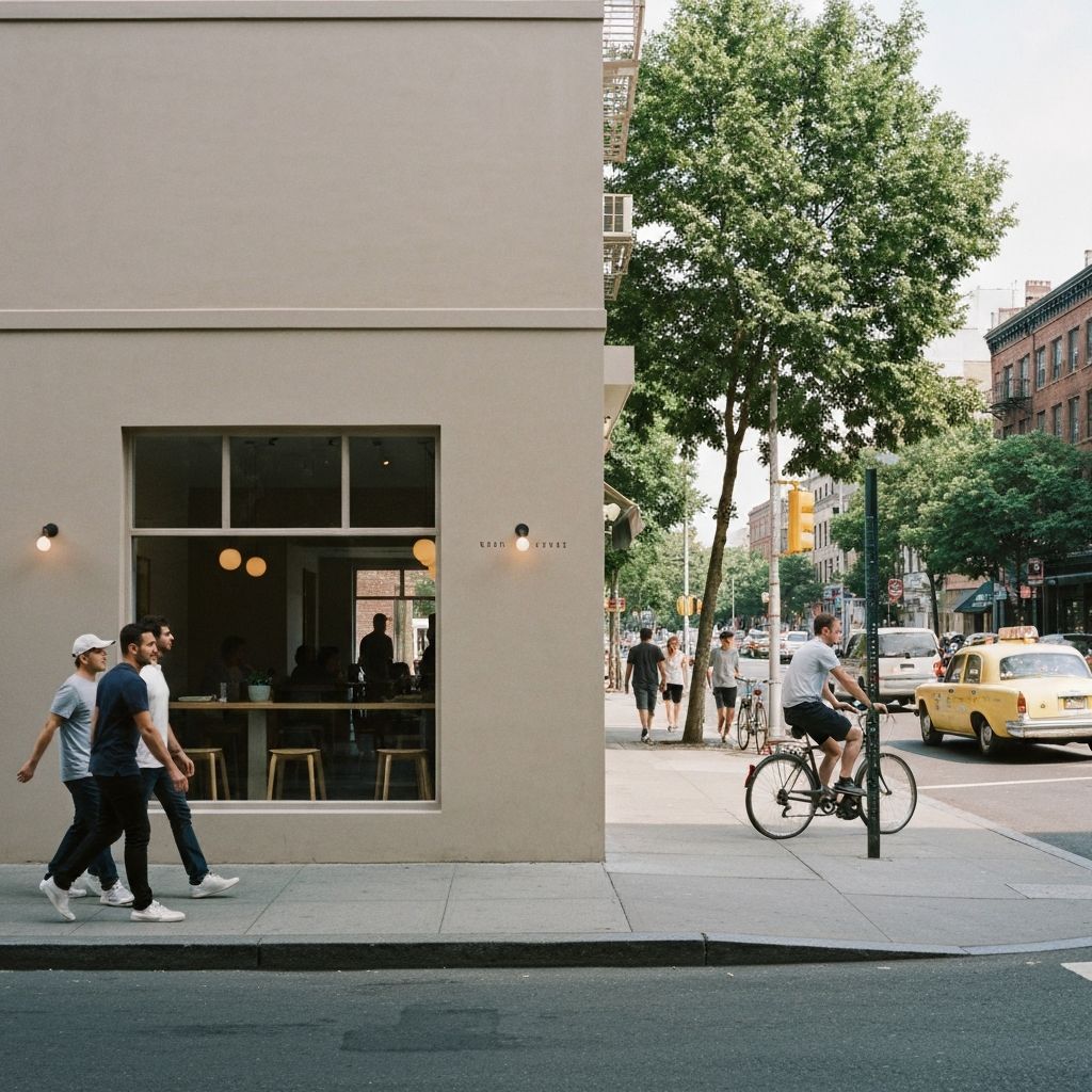 Cafe or restaurant exterior neutral scene